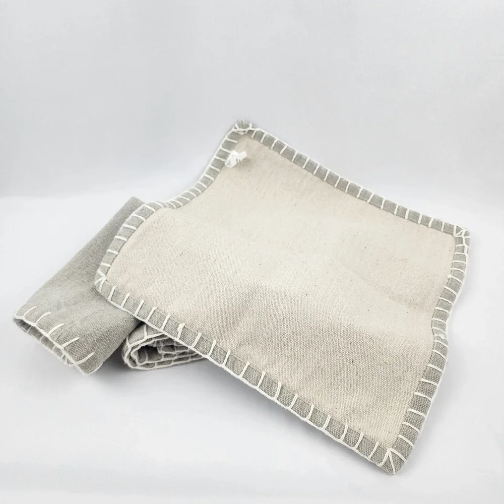 4 Fennco Styles Celena Collection Contemporary 100% Cotton Cloth Napkin India‎